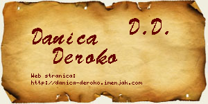 Danica Deroko vizit kartica